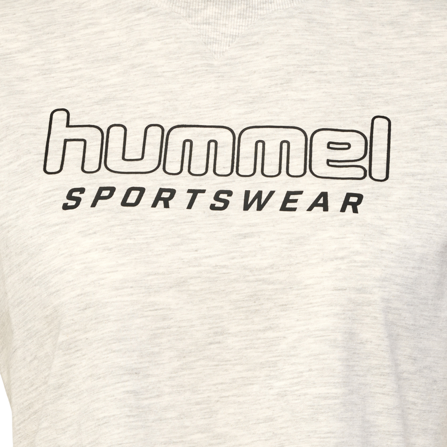 hmlLGC JUNE CROPPED T-SHIRT, TOFU MELANGE, packshot