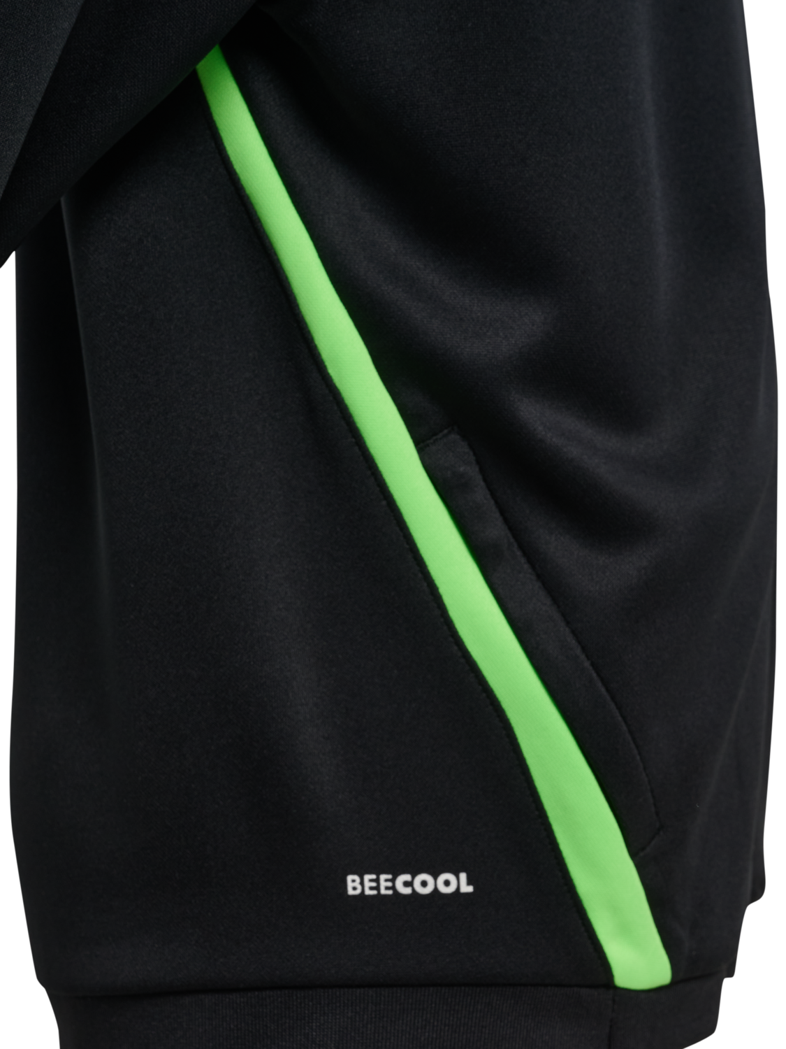 hmlLEAD 2.0 TRACK ZIP JACKET KIDS, BLACK/GREEN GECKO, packshot