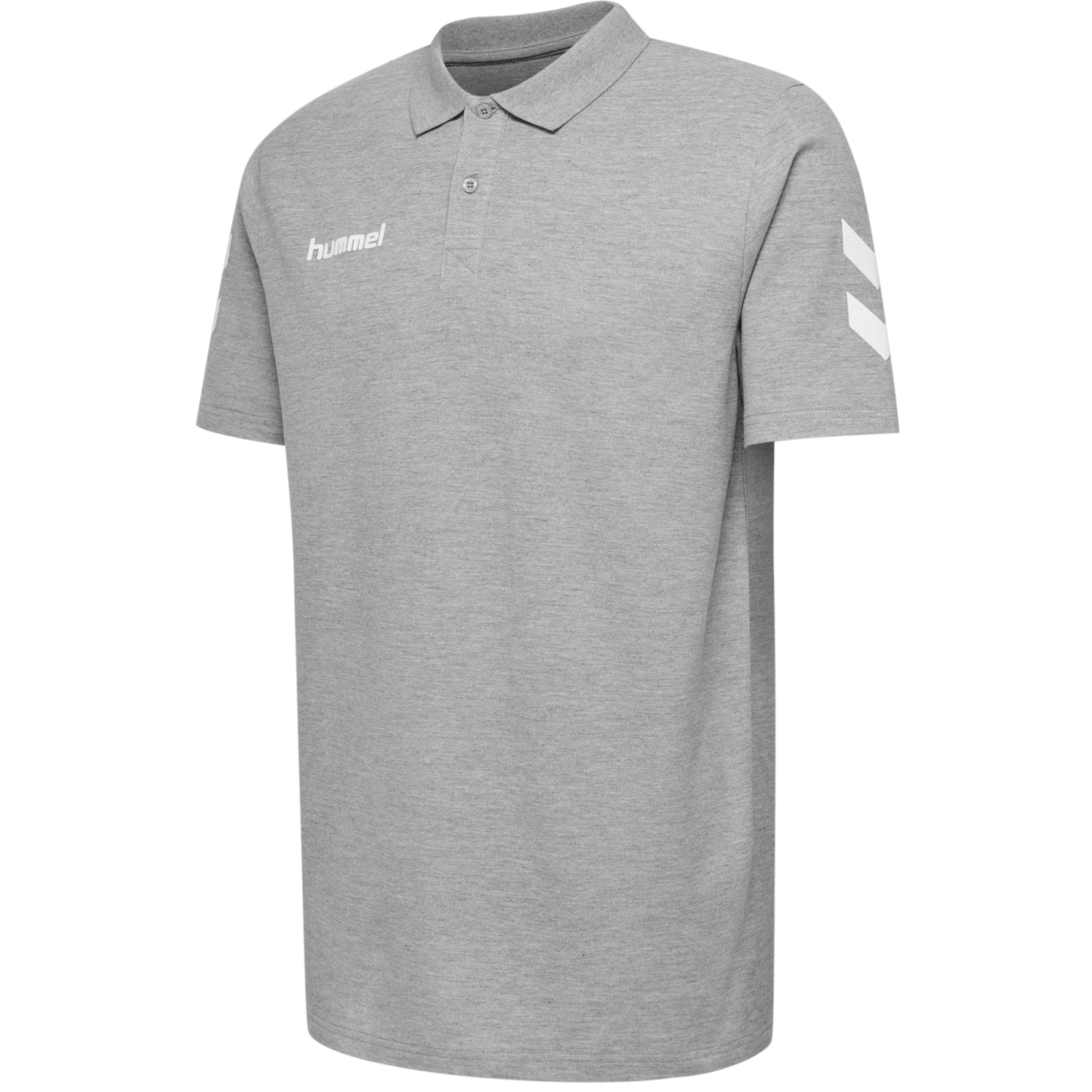 HMLGO COTTON POLO, GREY MELANGE, packshot