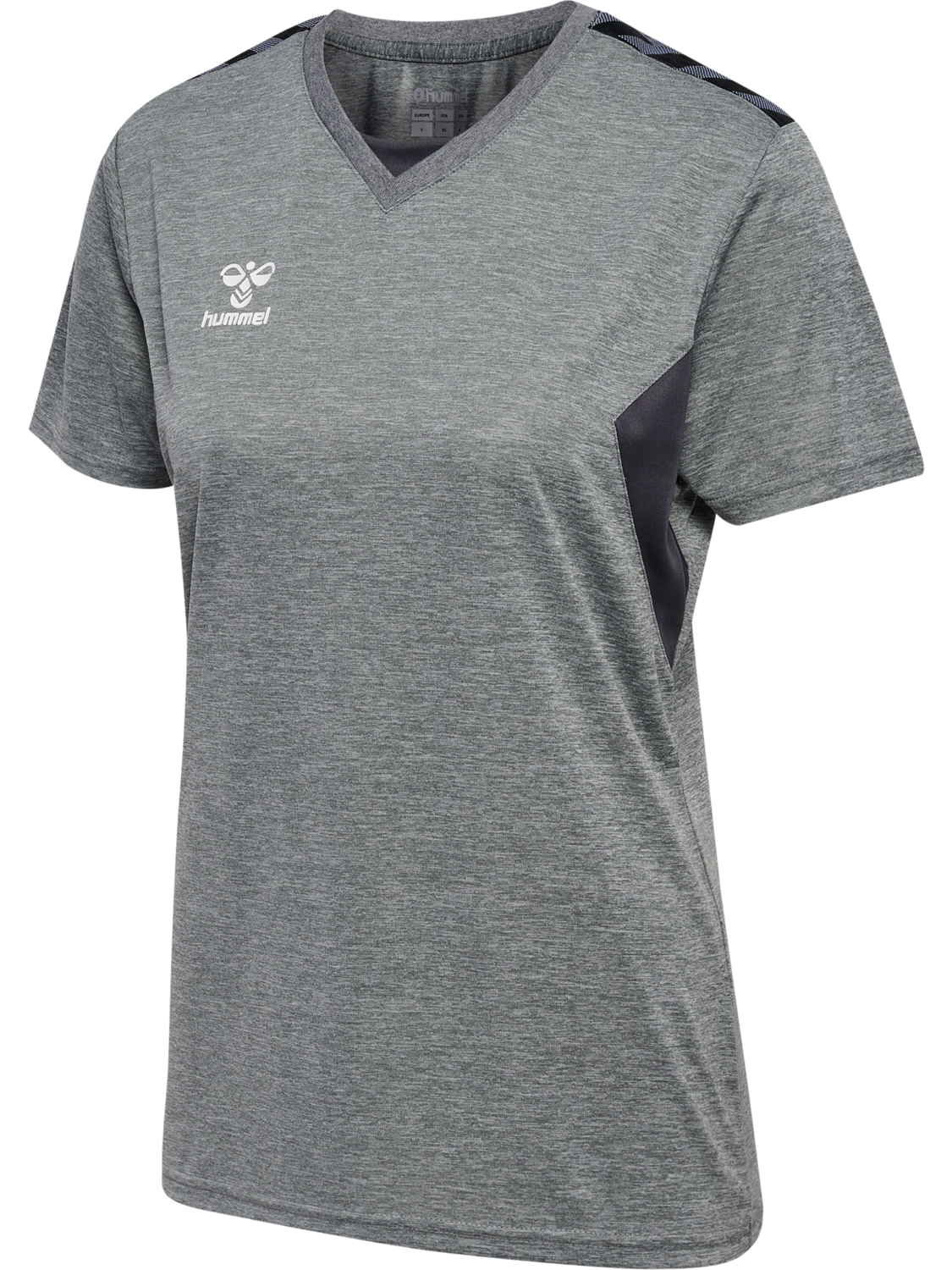 hmlAUTHENTIC PL JERSEY S/S WOMAN, GREY MELANGE, packshot