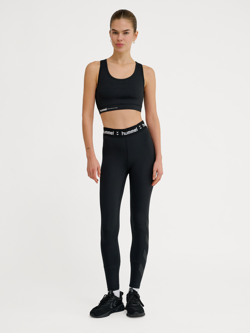 hmlPULSE MID WAIST TIGHTS, BLACK, model