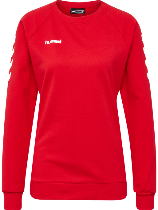 HMLGO COTTON SWEATSHIRT WOMAN, TRUE RED HMLGO COTTON SWEATSHIRT WOMAN, TRUE RED, packshot