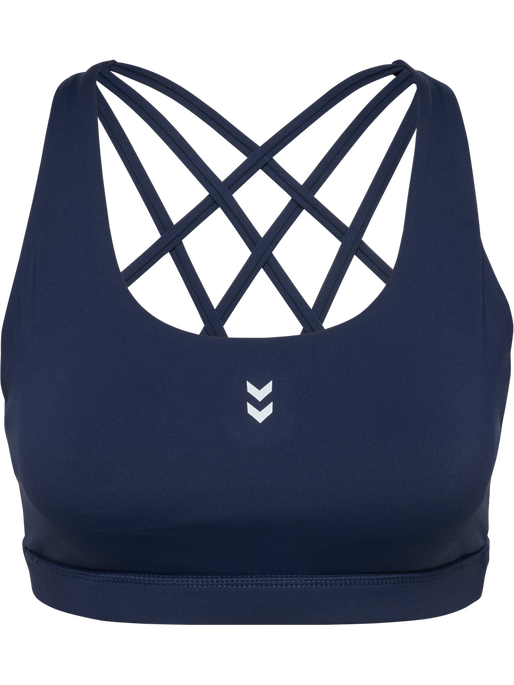 hmlFAST IMPACT STRAP BRA, DRESS BLUES, packshot