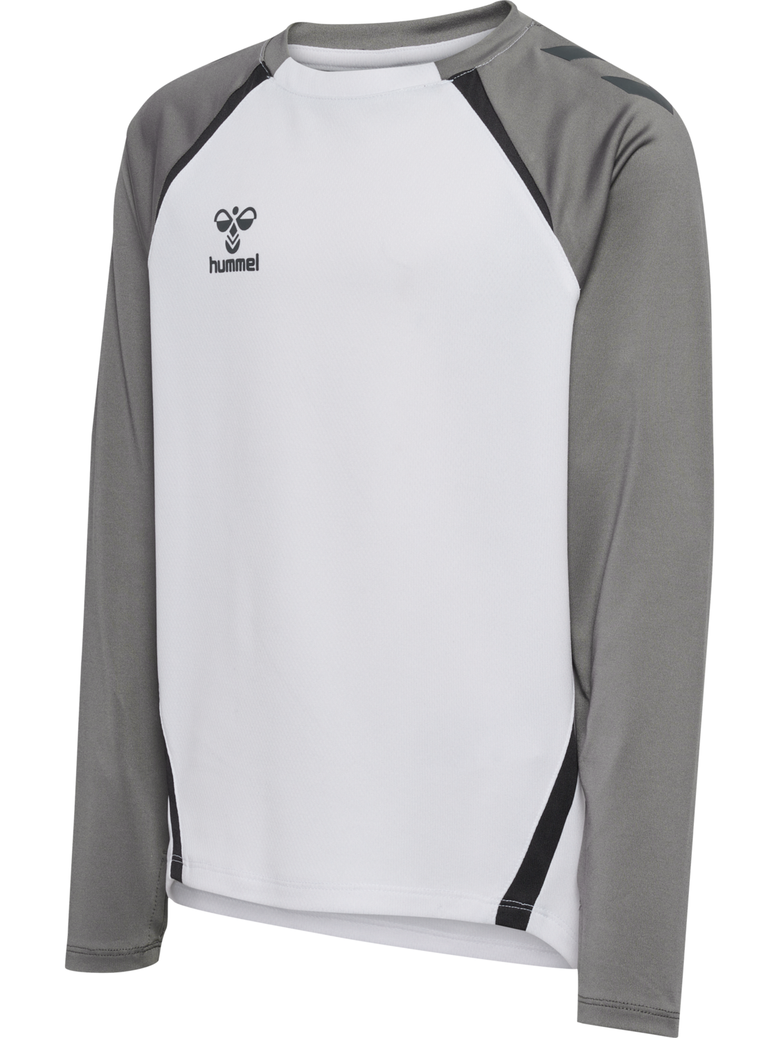 hmlLEAD 2.0 CREW SWEAT KIDS, WHITE/STEEL GRAY, packshot