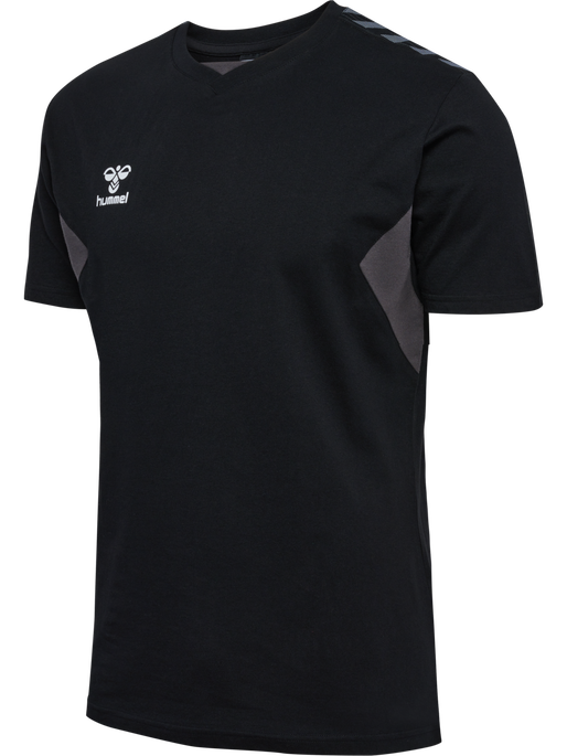 hmlAUTHENTIC CO T-SHIRT S/S, BLACK hmlAUTHENTIC CO T-SHIRT S/S, BLACK, packshot