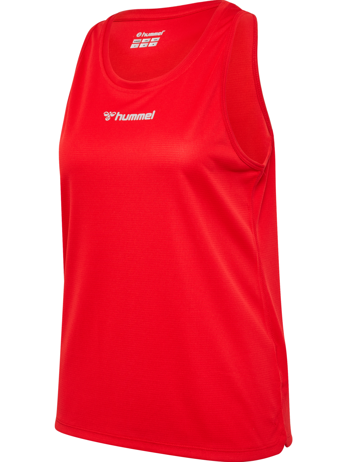 hmlRUN SINGLET S/L WOMAN, TANGO RED, packshot