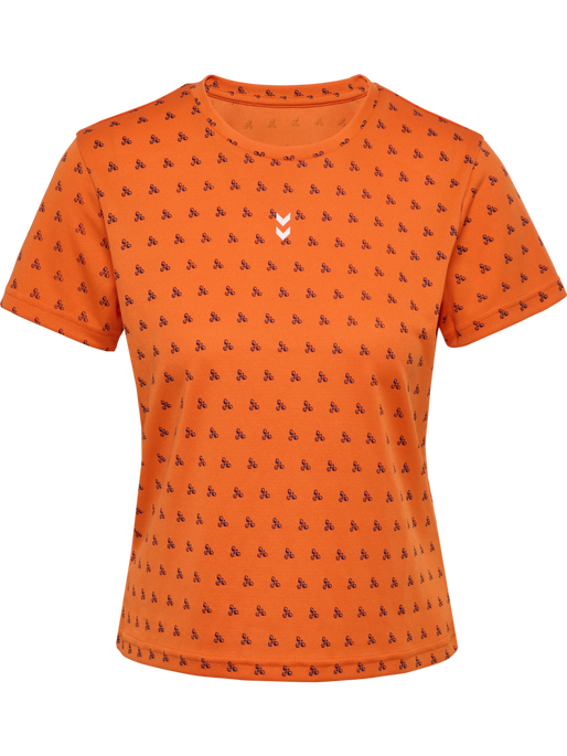 hmlFAST WORKOUT W T-SHIRT S/S, DUSTY ORANGE, packshot