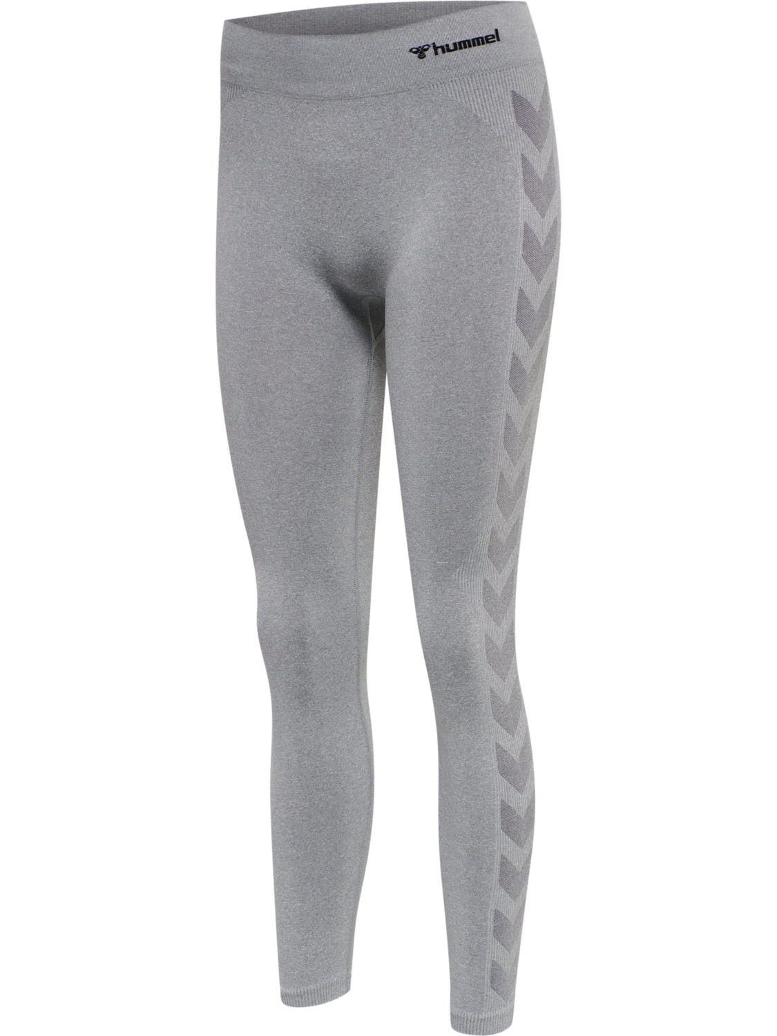hmlCI SEAMLESS MID WAIST TIGHTS, GREY MELANGE, packshot