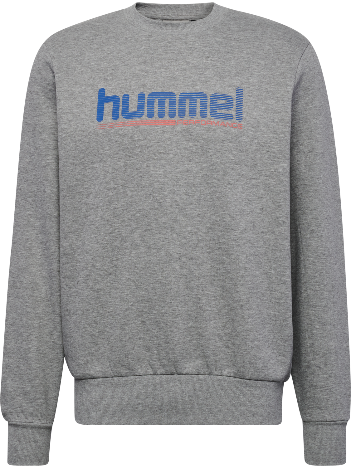 hmlGRAPHIC CREWNECK, GREY MELANGE, packshot