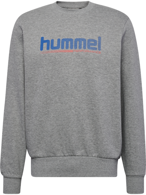 hmlGRAPHIC CREWNECK, GREY MELANGE hmlGRAPHIC CREWNECK, GREY MELANGE, packshot