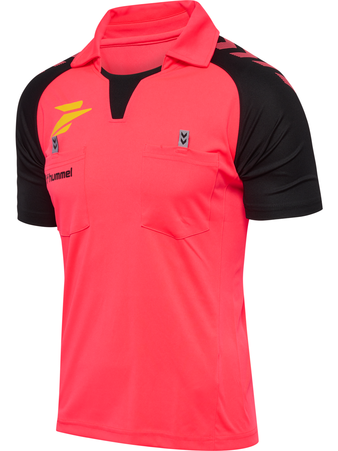 FFHB REFEREE JERSEY S/S, DIVA PINK/BLACK, packshot