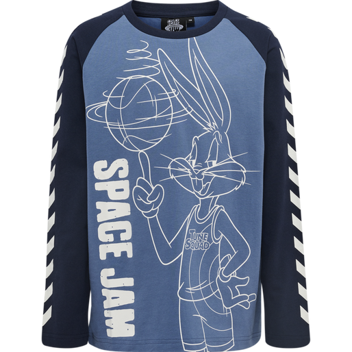 hmlSPACE JAM BOYS T-SHIRT L/S, BLUE HORIZON, packshot