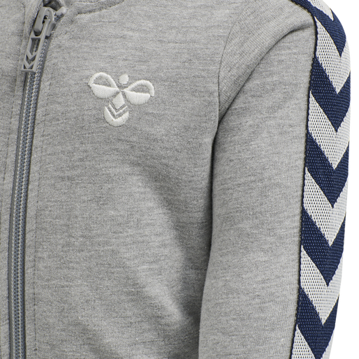 hmlBILLE TRACKSUIT, GREY MELANGE, packshot