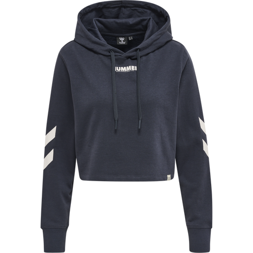 hmlLEGACY WOMAN CROPPED HOODIE, BLUE NIGHTS, packshot