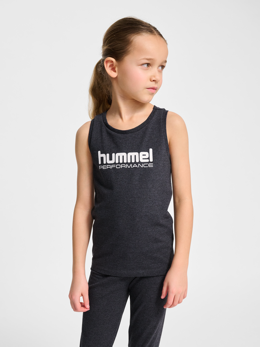 hmlJR TOP, BLACK MELANGE, model