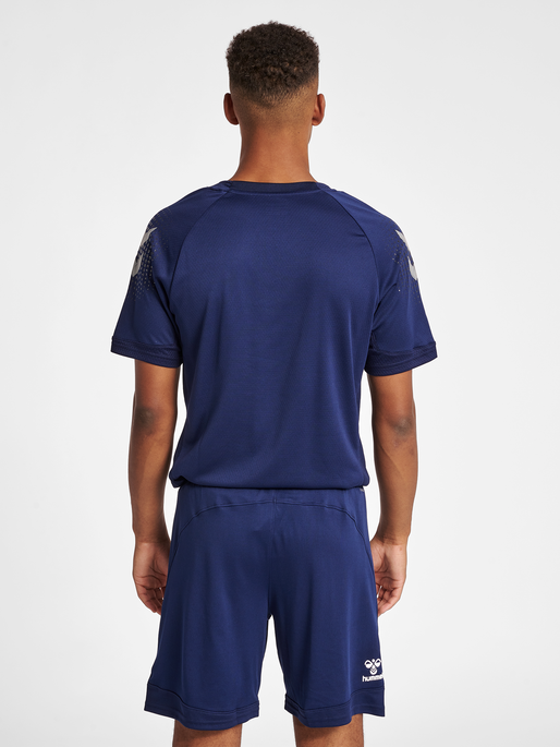 hmlLEAD S/S POLY JERSEY, MARINE, model
