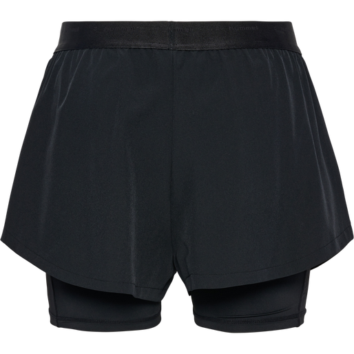 hmlMT FLY 2 IN 1 SHORTS, BLACK, packshot