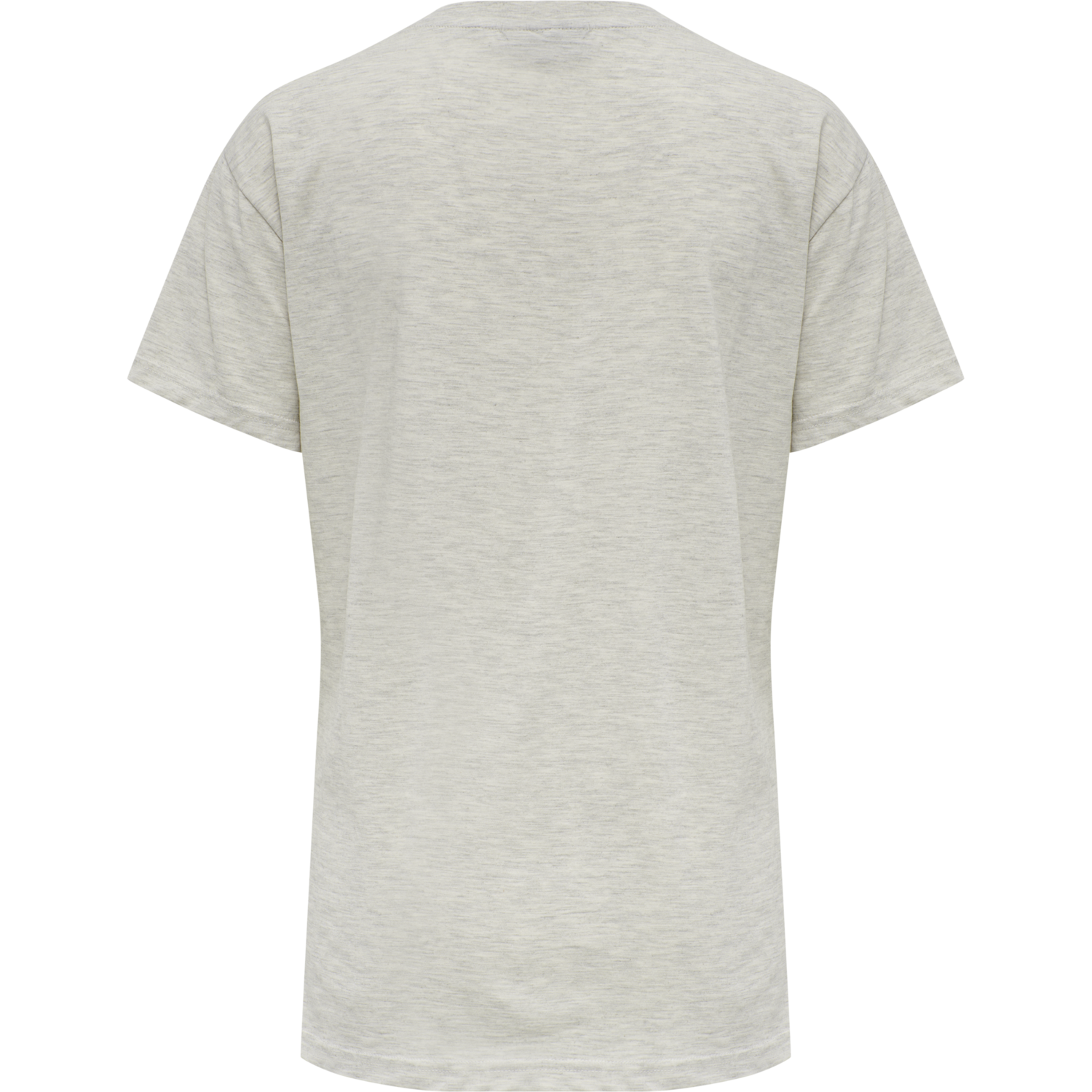 HMLGO COTTON LOGO T-SHIRT WOMAN S/S, EGRET MELANGE, packshot