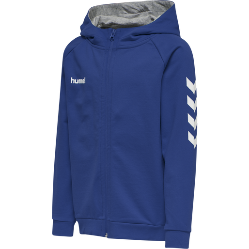 HMLGO KIDS COTTON ZIP HOODIE, TRUE BLUE, packshot