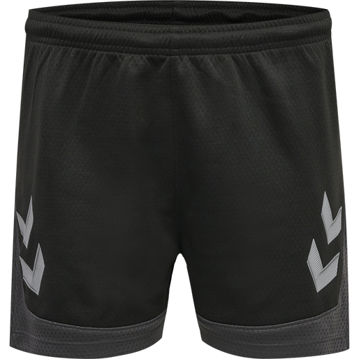 hmlLEAD WOMENS POLY SHORTS, BLACK, packshot