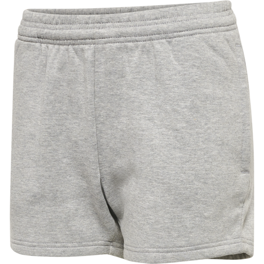 hmlRED BASIC SWEAT SHORTS KIDS, GREY MELANGE, packshot