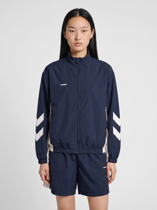 hmlI-D RIPSTOP TRACK JACKET, NIGHT SKY, model