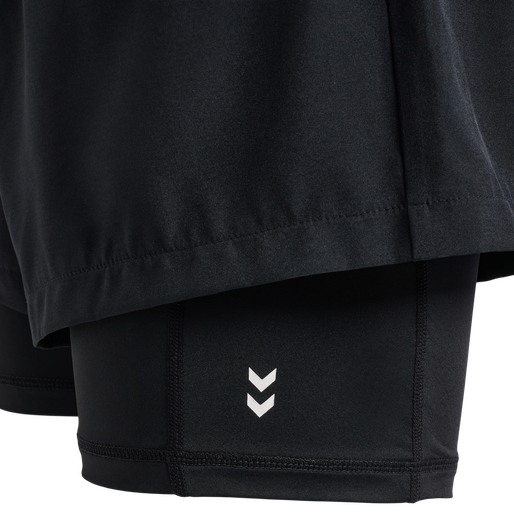 hmlMT FLY 2 IN 1 SHORTS, BLACK, packshot