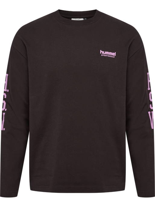 hmlLOOSE T-SHIRT L/S SW STADIUM, AFTER DARK, packshot