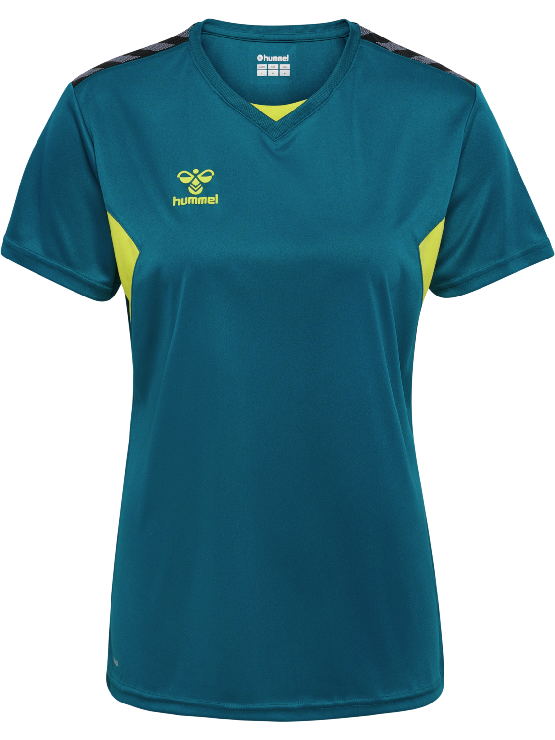 hmlAUTHENTIC PL JERSEY S/S WOMAN, BLUE CORAL/SULPHUR SPRING, packshot