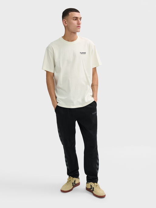 hmlLGC ALEX BOXY T-SHIRT, EGRET, model
