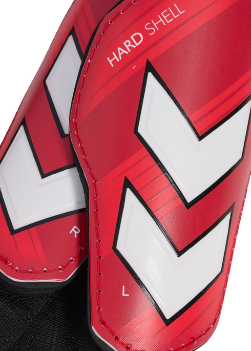 hmlSHIN GUARDS HARD SHELL, POMPEIAN RED, packshot