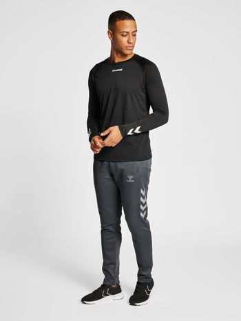 hmlCORE XK TRAINING POLY PANTS, !ASPHALT, model