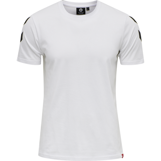 hmlLEGACY CHEVRON T-SHIRT, WHITE, packshot