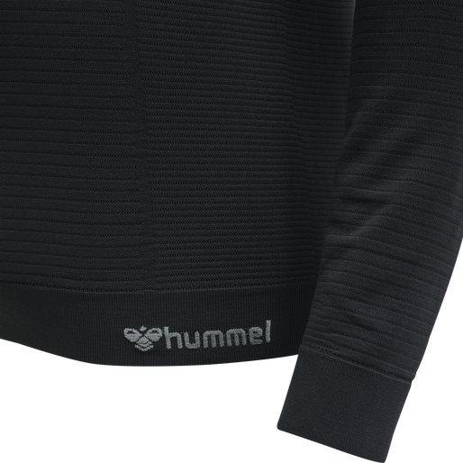 hmlSTROKE SEAMLESS HALF ZIP, BLACK hmlSTROKE SEAMLESS HALF ZIP, BLACK, packshot
