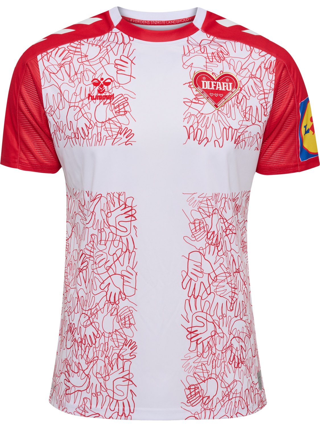 LYKKELIGA 23/24 DK JERSEY S/S, WHITE, packshot