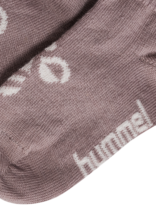 hmlMINI WOOL 2-PACK SOCKS, GREY MELANGE/TWILIGHT MAUVE hmlMINI WOOL 2-PACK SOCKS, GREY MELANGE/TWILIGHT MAUVE, packshot