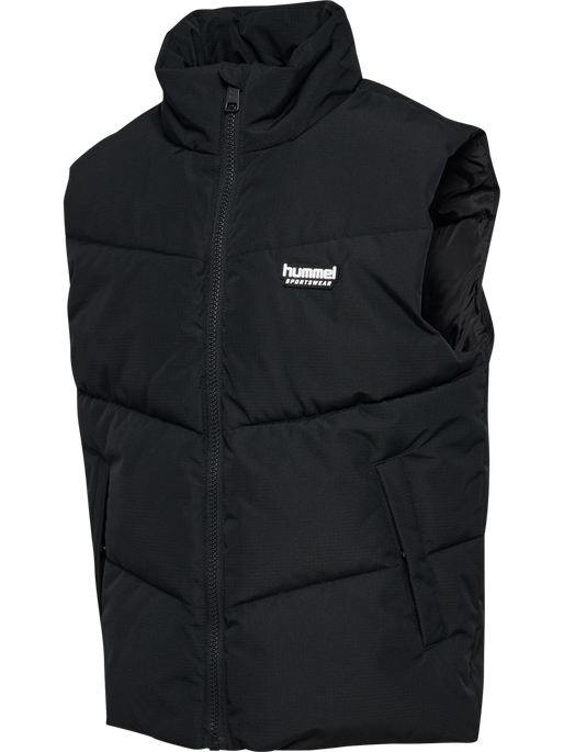 hmlJR PUFFER VEST, BLACK hmlJR PUFFER VEST, BLACK, packshot
