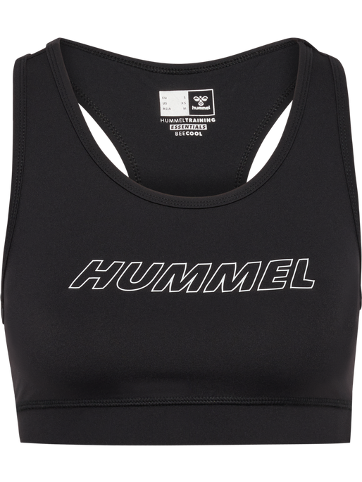 hmlTE FUNDAMENTAL SPORTS BRA, BLACK/WHITE hmlTE FUNDAMENTAL SPORTS BRA, BLACK/WHITE, packshot