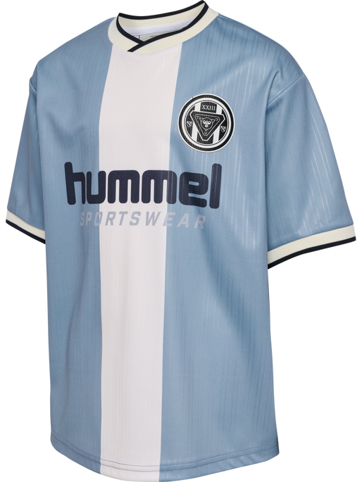 hmlJR LOOSE BALL  JERSEY S/S SET, FADED DENIM hmlJR LOOSE BALL  JERSEY S/S SET, FADED DENIM, packshot