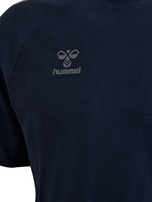hmlCIMA 2.0 JERSEY S/S, MARINE MELANGE, packshot