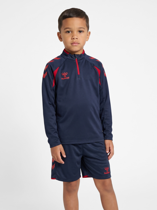 hmlCORE 2.0 HALF ZIP KIDS, MARINE/TRUE RED, model