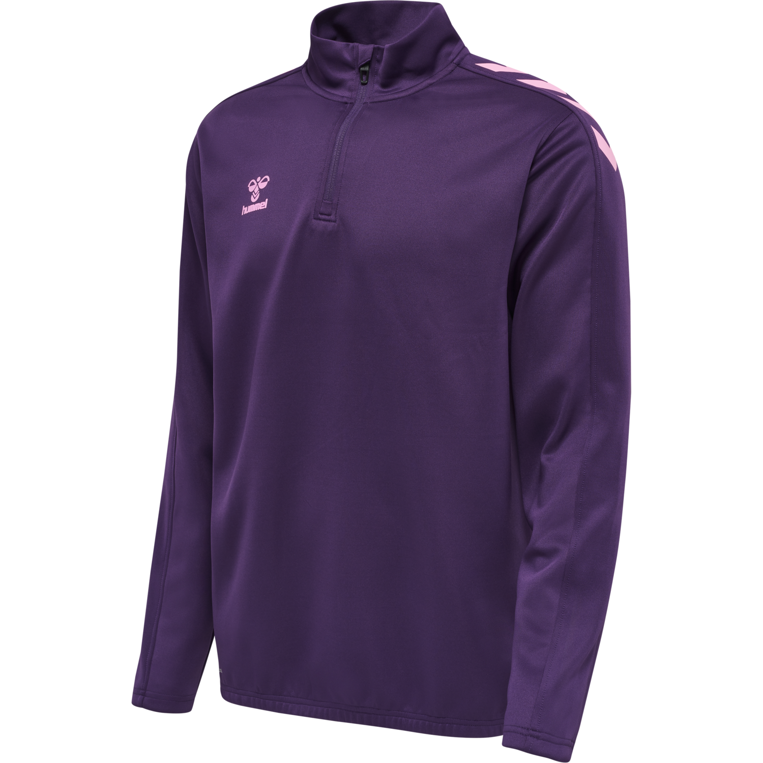 hmlCORE XK HALF ZIP POLY SWEAT, ACAI, packshot