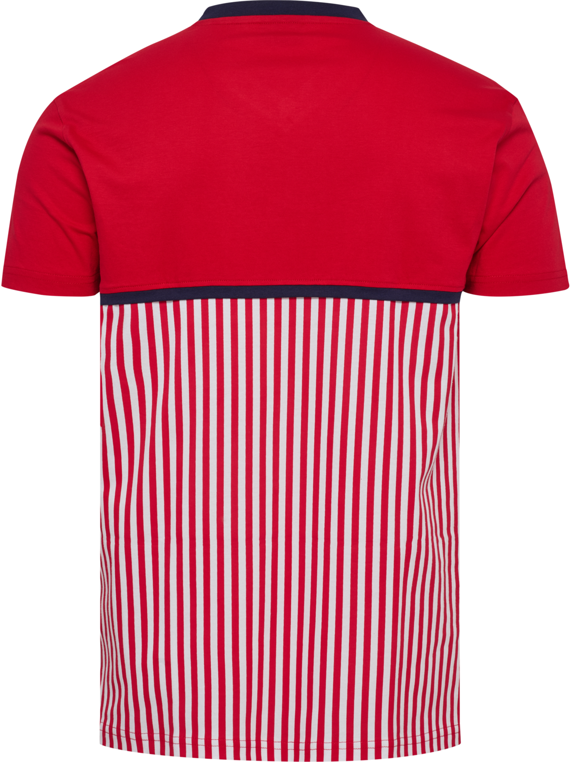 DBU 26 FAN 86 BLOCK COTTON TEE SS, TANGO RED/WHITE, packshot