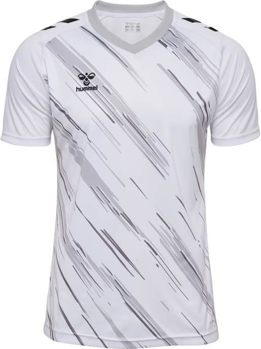 hmlMATCH TRIUMPH JERSEY S/S, WHITE/STEEL GRAY, packshot