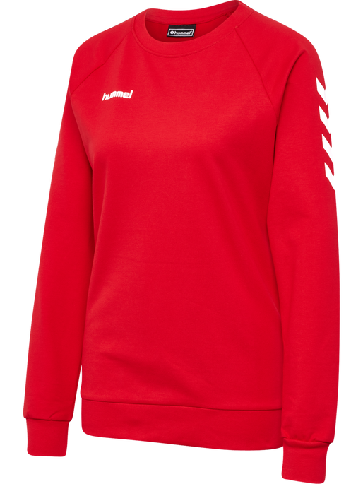 HMLGO COTTON SWEATSHIRT WOMAN, TRUE RED HMLGO COTTON SWEATSHIRT WOMAN, TRUE RED, packshot