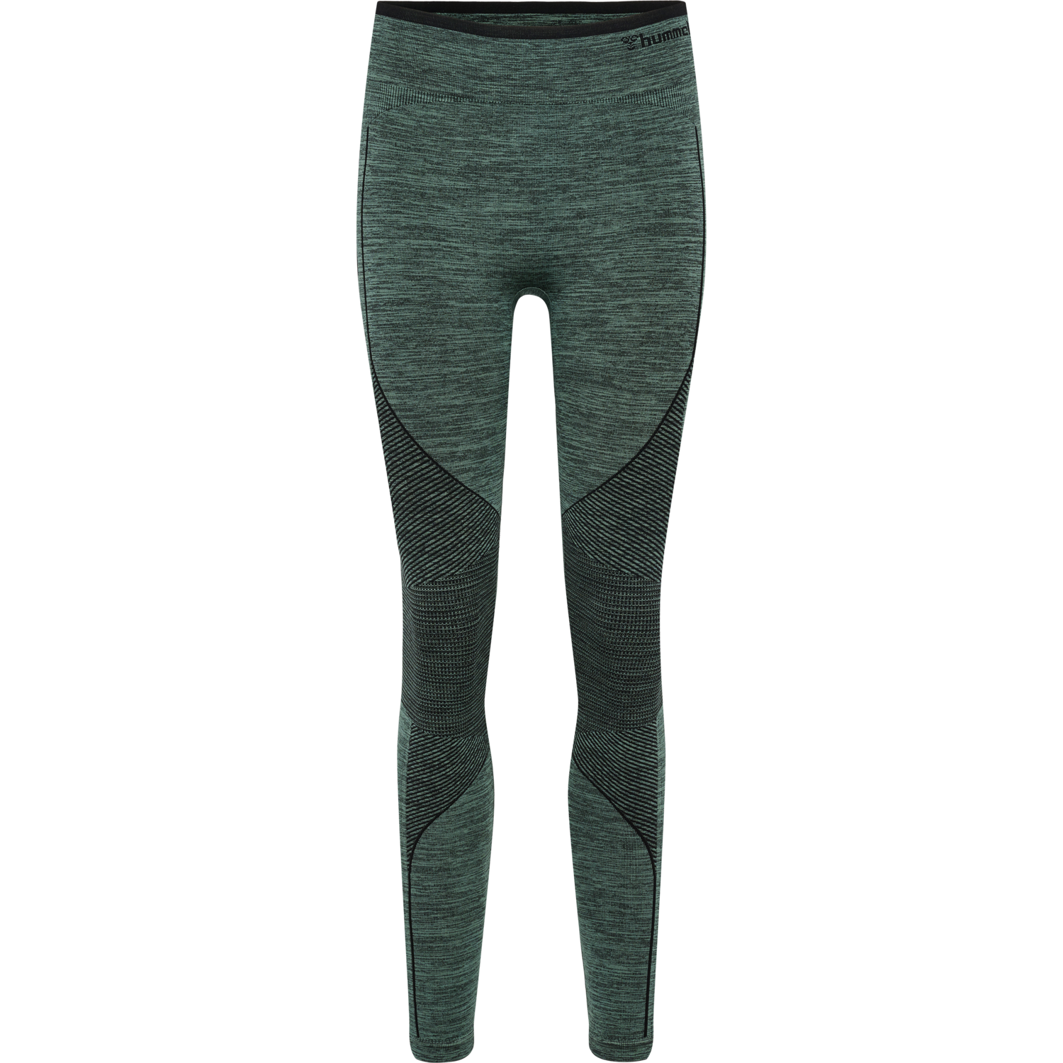 hmlMT ALY SEAMLESS HW TIGHTS, NORTH ATLANTIC/BLACK MELANGE, packshot