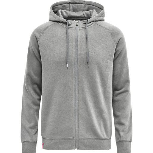 hmlRED CLASSIC ZIP HOODIE, GREY MELANGE hmlRED CLASSIC ZIP HOODIE, GREY MELANGE, packshot
