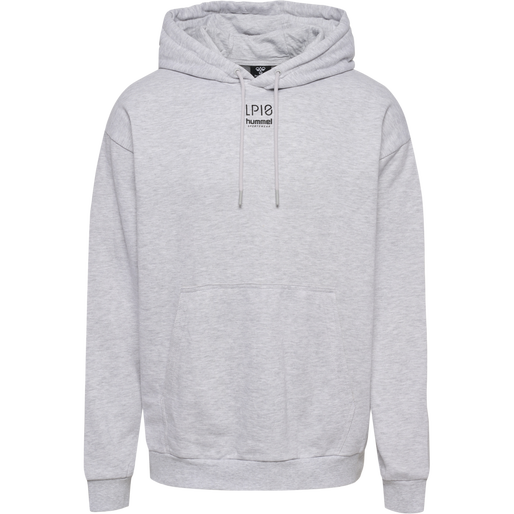 hmlLP10 BOXY SWEAT HOODIE, LIGHT GREY MELANGE, packshot