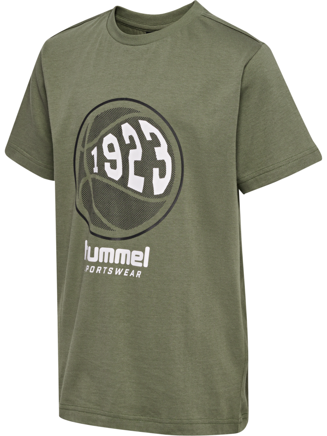 hmlLEO T-SHIRT S/S, DUSTY OLIVE, packshot