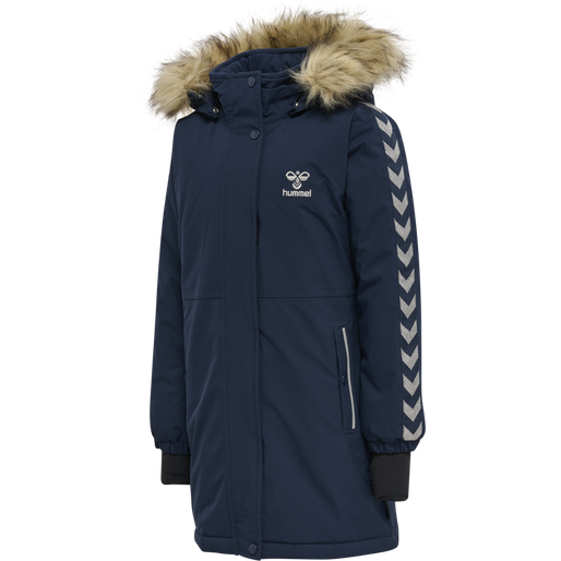 hmlLEAF TEX COAT, BLACK IRIS hmlLEAF TEX COAT, BLACK IRIS, packshot